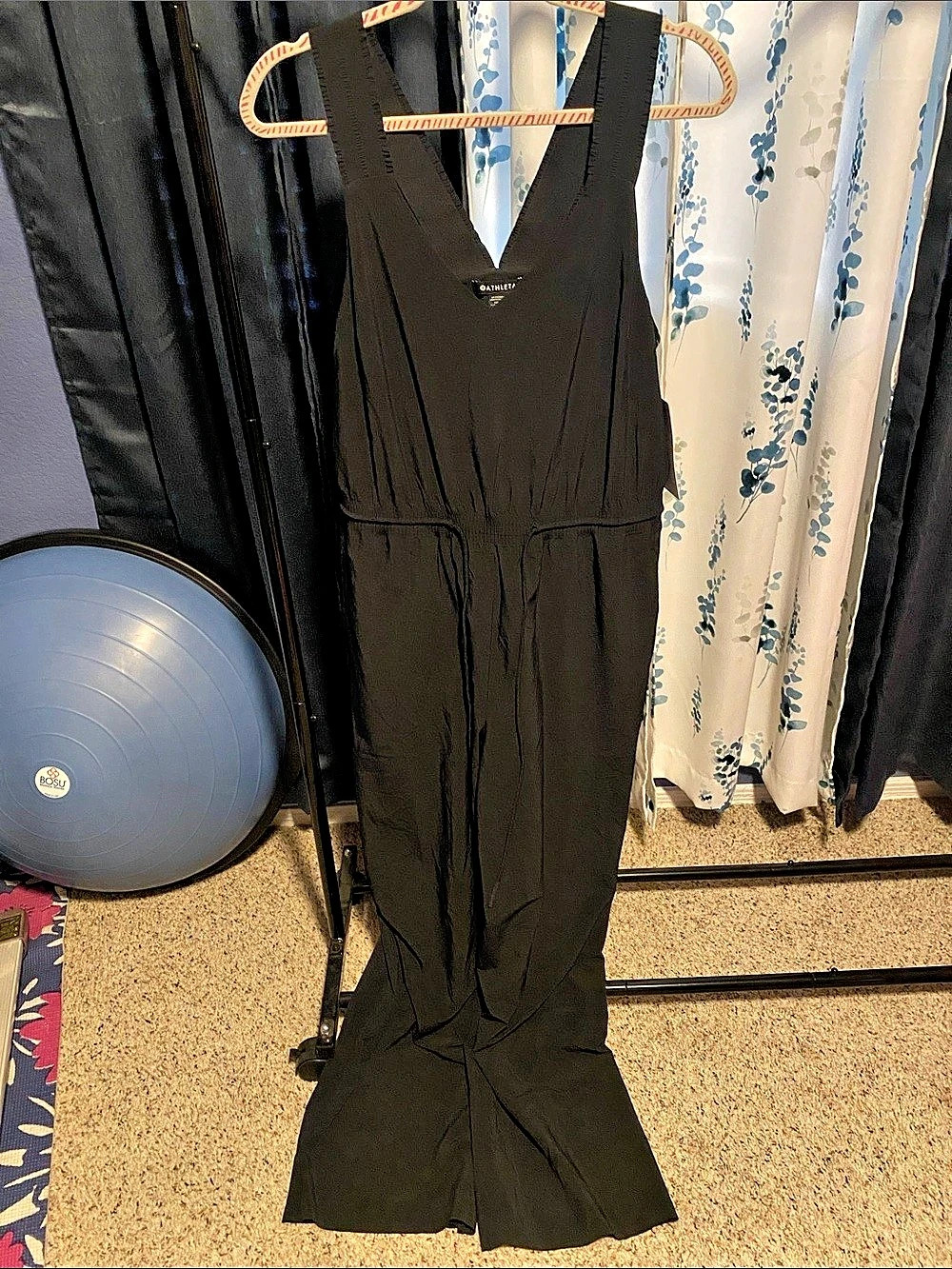 Athleta Savannah Jumpsuit Wide Leg Black Size 10